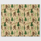 Bigfoot Squatchin in der Woods Birthday Party Geschenkpapier (Flach)