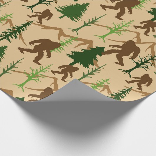Bigfoot Squatchin in der Woods Birthday Party Geschenkpapier (Ecke)