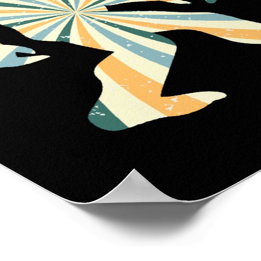 Bigfoot Squatchy Retro 90er-Stil Poster (Ecke)