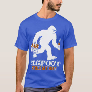 bigfoot stahl mein Bier sasquatch yeti Camping out T-Shirt