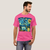 Bigfoot Starry Night Loch Ness Alien Ufo Dragon Cu T-Shirt (Vorne ganz)