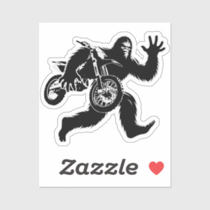 Bigfoot Stealing Dirt Bike Aufkleber