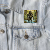 Bigfoot stehend im Wasser Cartoon Button (Beispiel)