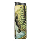 Bigfoot stehend im Wasser Cartoon Thermosbecher (Nach rechts gedreht)