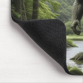 Bigfoot stehend in einem Creek-Cartoon Mousepad (Ecke)