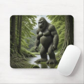 Bigfoot stehend in einem Creek-Cartoon Mousepad (Mit Mouse)
