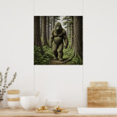 Bigfoot stehend in Trees AI art Poster (Küche)
