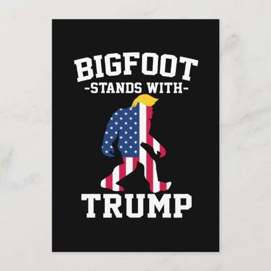 Bigfoot steht bei den Wahlen 2024 unter Trump Begleitkarte (Vorderseite)