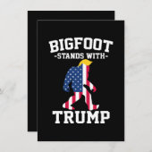 Bigfoot steht bei den Wahlen 2024 unter Trump Begleitkarte (Vorne/Hinten)