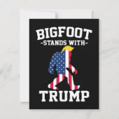 Bigfoot steht bei den Wahlen 2024 unter Trump Dankeskarte (Vorderseite)