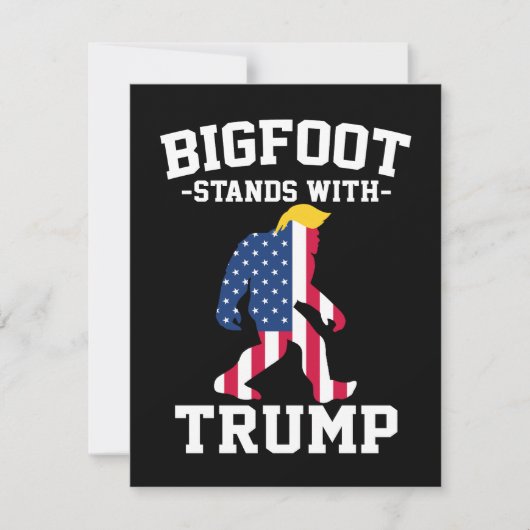 Bigfoot steht bei den Wahlen 2024 unter Trump Dankeskarte (Vorderseite)
