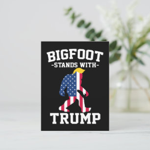 Bigfoot steht bei den Wahlen 2024 unter Trump Postkarte