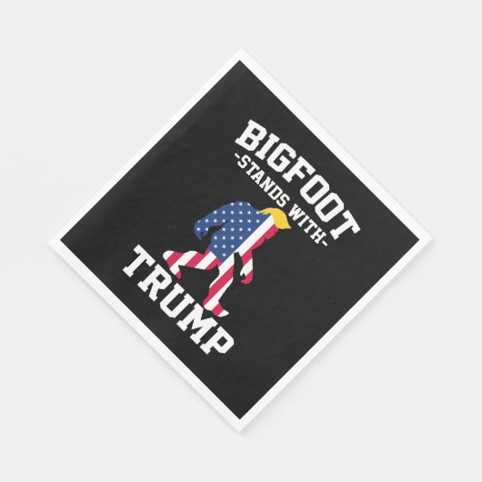 Bigfoot steht bei den Wahlen 2024 unter Trump Serviette (Ecke)