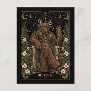 Bigfoot, Sternenlicht-Tarot-Kunst Postkarte