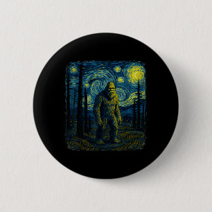 Bigfoot Sternennacht Van Gogh Lustige Männer Fraue Button