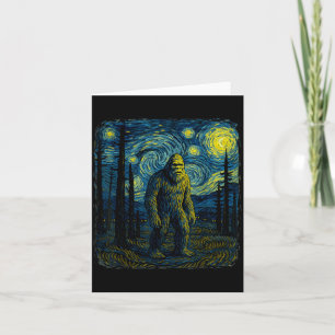 Bigfoot Sternennacht Van Gogh Lustige Männer Fraue Karte