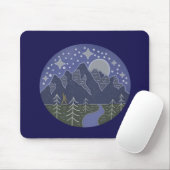 Bigfoot Sternenreiche Nachtwanderung | Kryptozoolo Mousepad (Mit Mouse)