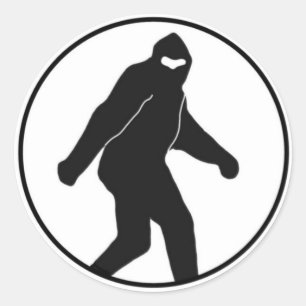 Bigfoot Sticker (rund) Classic