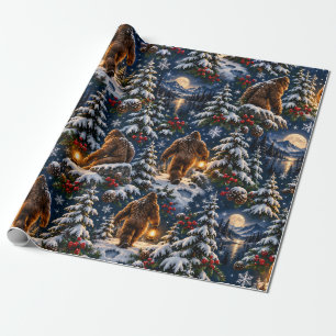 Bigfoot Stille Nacht Weihnachtspapier Geschenkpapier