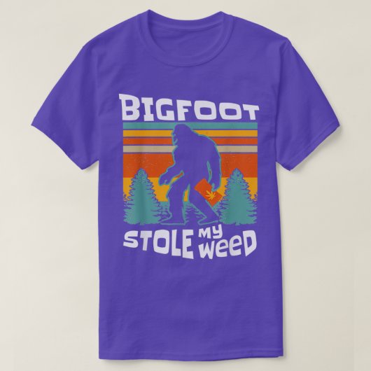 Bigfoot Stole My Weed Funny Retro Stoner Sasquatch T-Shirt (Design vorne)