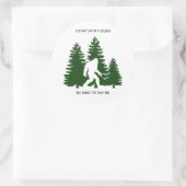 Bigfoot Strampler Runder Aufkleber (Tasche)