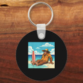Bigfoot-Strand-Surfboard Schlüsselanhänger (Vorderseite)