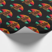 Bigfoot Sunset Coffee Break Funny Sasquatch Geschenkpapier (Ecke)