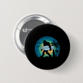 Bigfoot Surfen Lustiger Sasquatch Yeti Surf Männer Button (Vorne & Hinten)