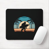 Bigfoot-Surfer am Strand surft Vintage Bigfoo Mousepad (Mit Mouse)