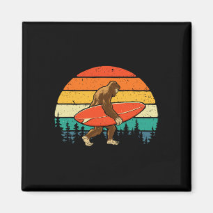 Bigfoot Surfer - Retro-Surfbrett-Surfen am Strand Magnet