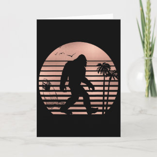 Bigfoot-Surfing-Shirt Lustiges Sommerkleidungs-T-S Karte