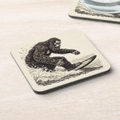Bigfoot Surft Getränkeuntersetzer (Linke Seite)