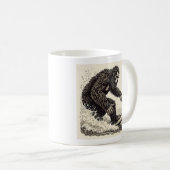 Bigfoot Surft Kaffeetasse (VorderseiteRechts)