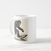 Bigfoot Surft Kaffeetasse (Vorderseite Links)