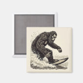 Bigfoot Surft Magnet (Vorderseite/Rückseite)