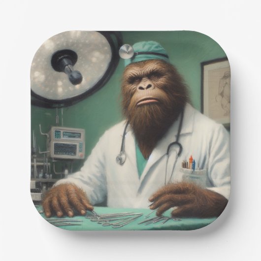 Bigfoot Surgeon Pappteller (Vorderseite)