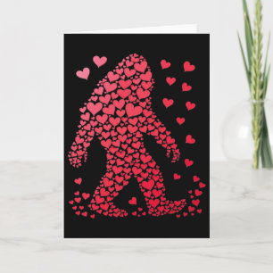Bigfoot Süße Silhouette Herz Valentinstag Für Männ Karte