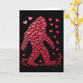 Bigfoot Süße Silhouette Herz Valentinstag Für Männ Karte (Gelbe Blume)