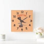 Bigfoot T-Rex Quadratische Wanduhr (Zuhause)