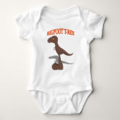 Bigfoot T-Rex Zeichnend Baby Strampler (Vorderseite)