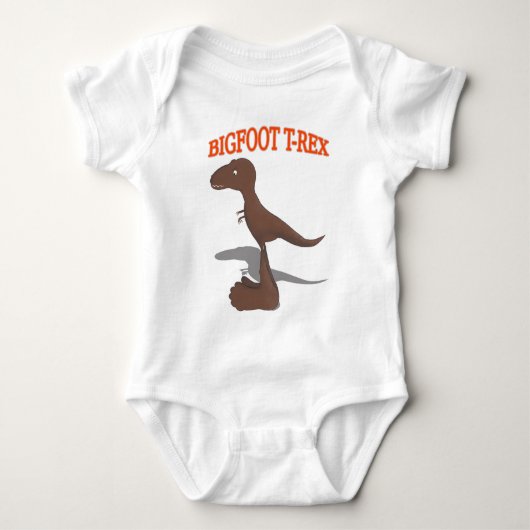 Bigfoot T-Rex Zeichnend Baby Strampler (Vorderseite)