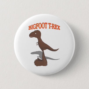 Bigfoot T-Rex Zeichnend Button