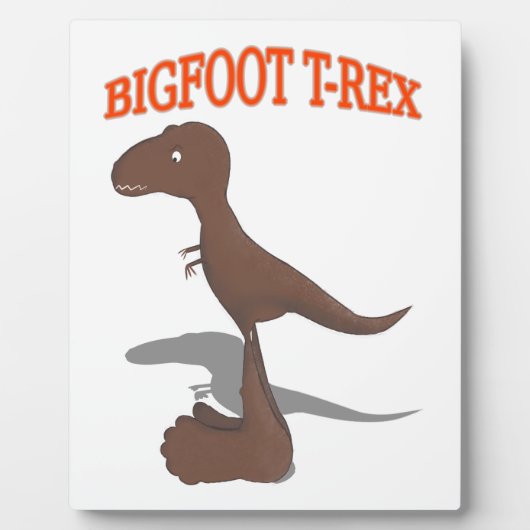 Bigfoot T-Rex Zeichnend Fotoplatte (Vorderseite)