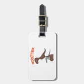 Bigfoot T-Rex Zeichnend Gepäckanhänger (Vorderseite vertikal)