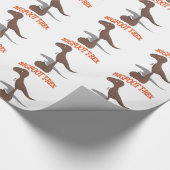 Bigfoot T-Rex Zeichnend Geschenkpapier (Ecke)