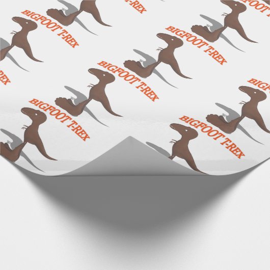 Bigfoot T-Rex Zeichnend Geschenkpapier (Ecke)