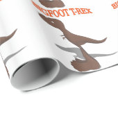 Bigfoot T-Rex Zeichnend Geschenkpapier (Rolleneckpunkt)