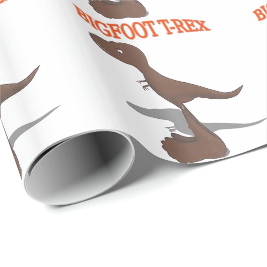 Bigfoot T-Rex Zeichnend Geschenkpapier (Rolleneckpunkt)