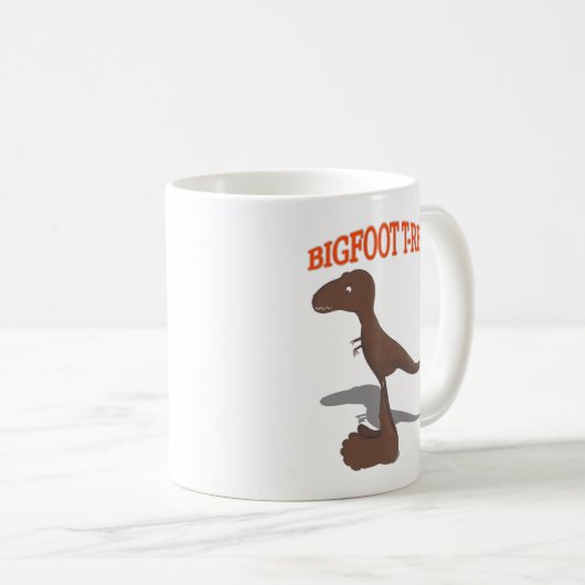 Bigfoot T-Rex Zeichnend Kaffeetasse (VorderseiteRechts)