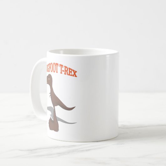 Bigfoot T-Rex Zeichnend Kaffeetasse (Vorderseite Links)